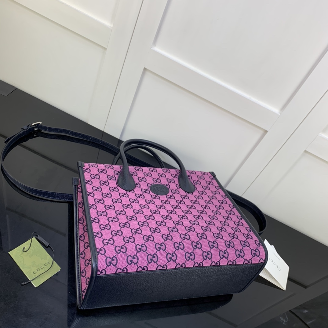 Gvc*1 gg small tote bag fuchisa svp*me canvas 659983 31 x 26.5 x 14 cm