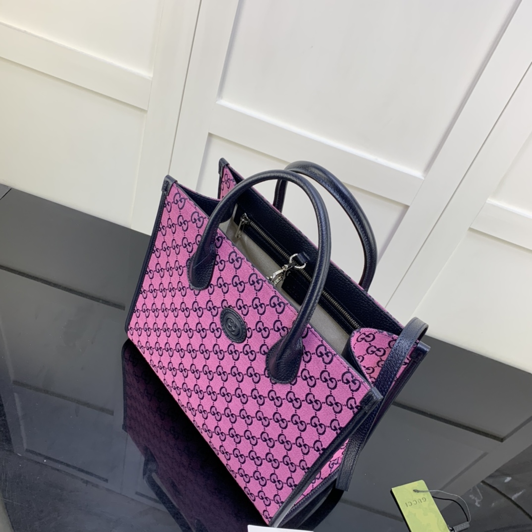 Gvc*1 gg small tote bag fuchisa svp*me canvas 659983 31 x 26.5 x 14 cm