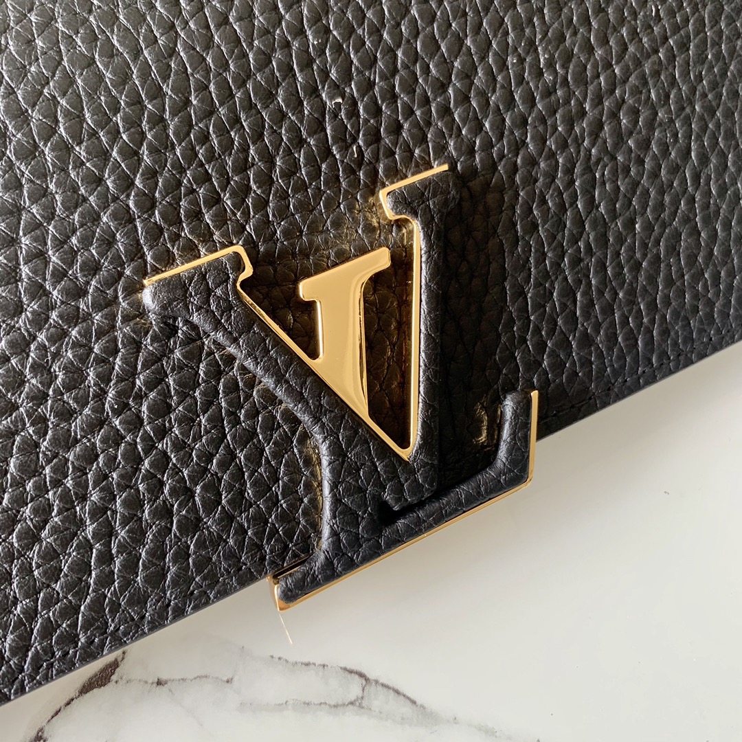 l0vis Vvtt0n capucines wallet taurillon leather black m61248 20 x 11 cm