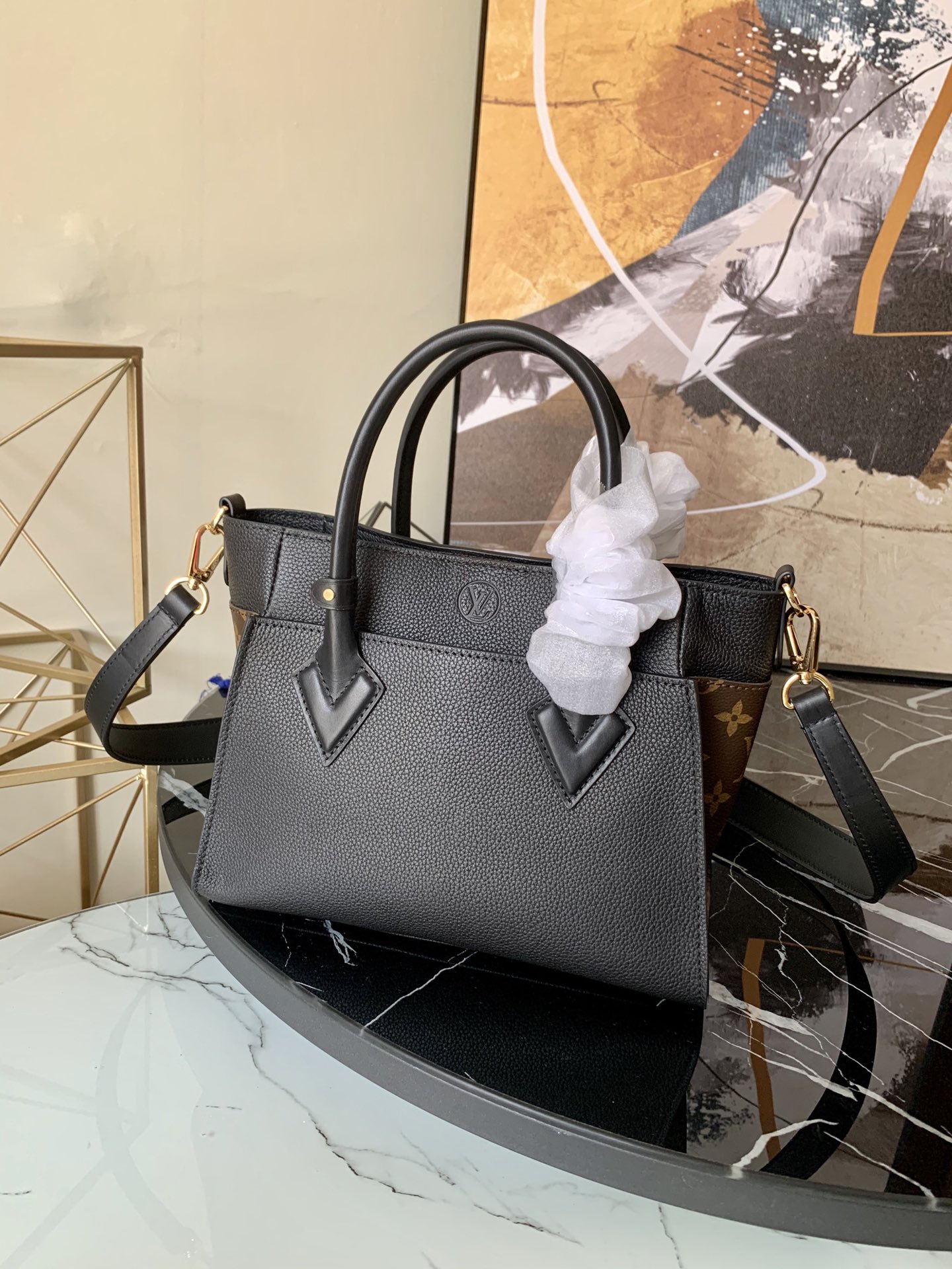 l0vis Vvtt0n on my side pm monogram canvas black m57728 25 x 20 x 12cm