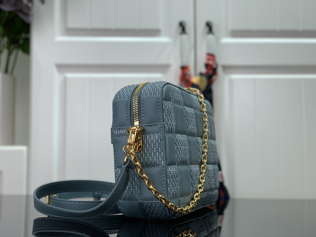 l0vis Vvtt0n troca mm damier quilt glacier m59111 25.5 x 17 x 7 cm
