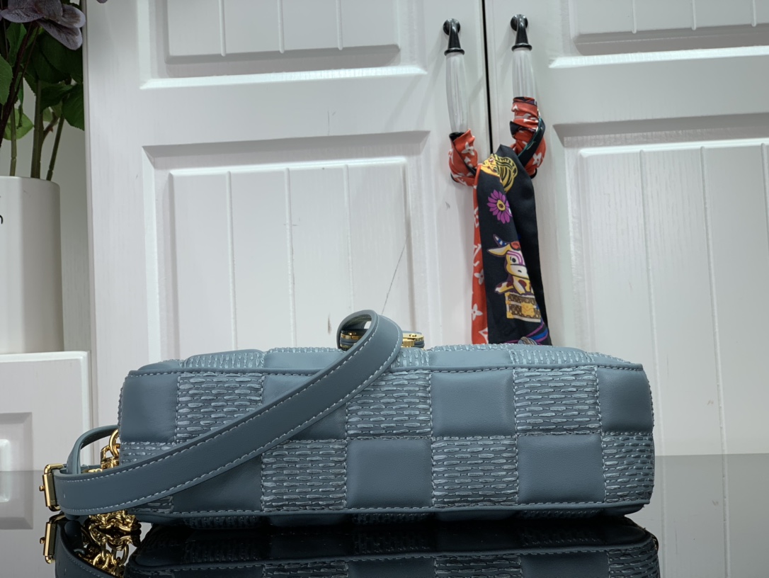 l0vis Vvtt0n troca mm damier quilt glacier m59111 25.5 x 17 x 7 cm
