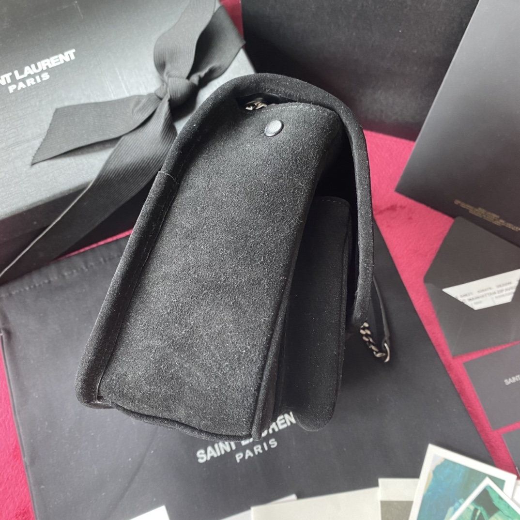 Y51 baby niki in suede and smooth leather black metal 4988941 22 cm