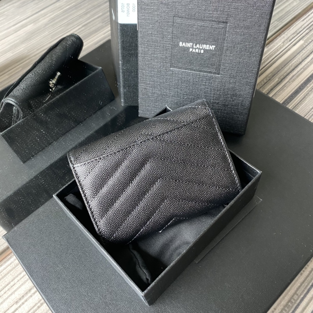 Y51 small monogram envelope wallet in grain de poudre embossed leather silver metal 414404 13.5 x 9.5 x 3 cm