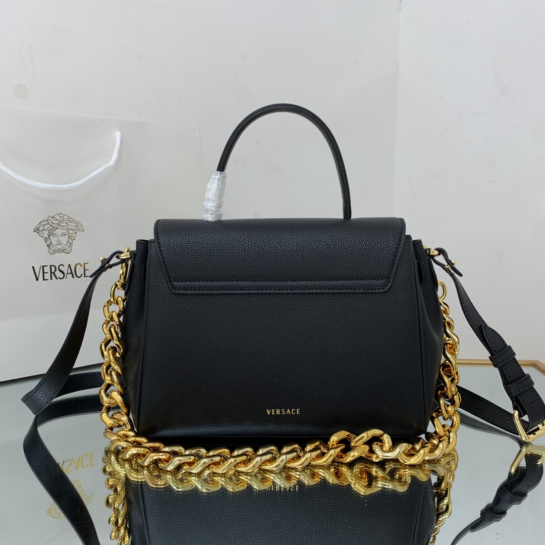 versace medium la medusa handbag G01den metal black dbfi039 25 x 15 x 22 cm