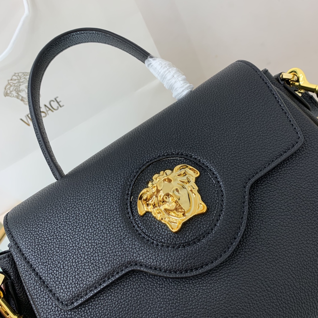versace medium la medusa handbag G01den metal black dbfi039 25 x 15 x 22 cm