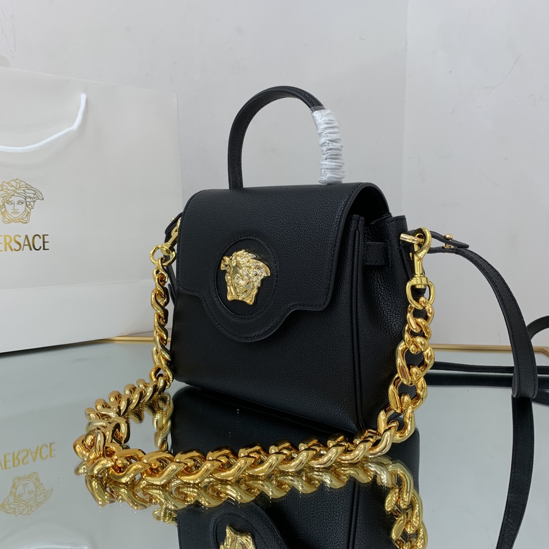 versace small la medusa handbag G01den metal black dbfi040 20 x 10 x 17 cm
