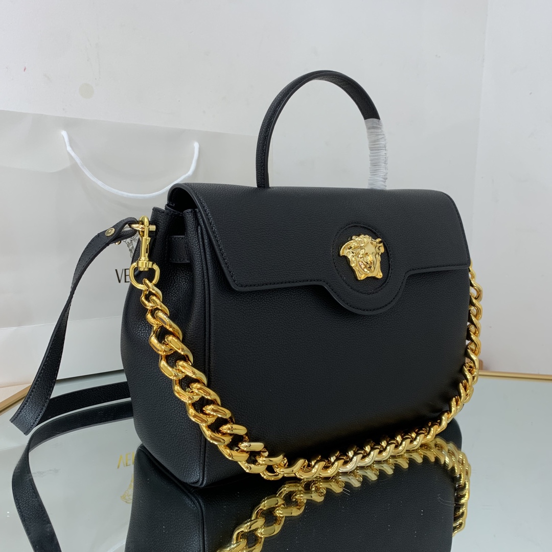 versace large la medusa handbag G01den metal black dbfi038 35 x 14 x 25 cm