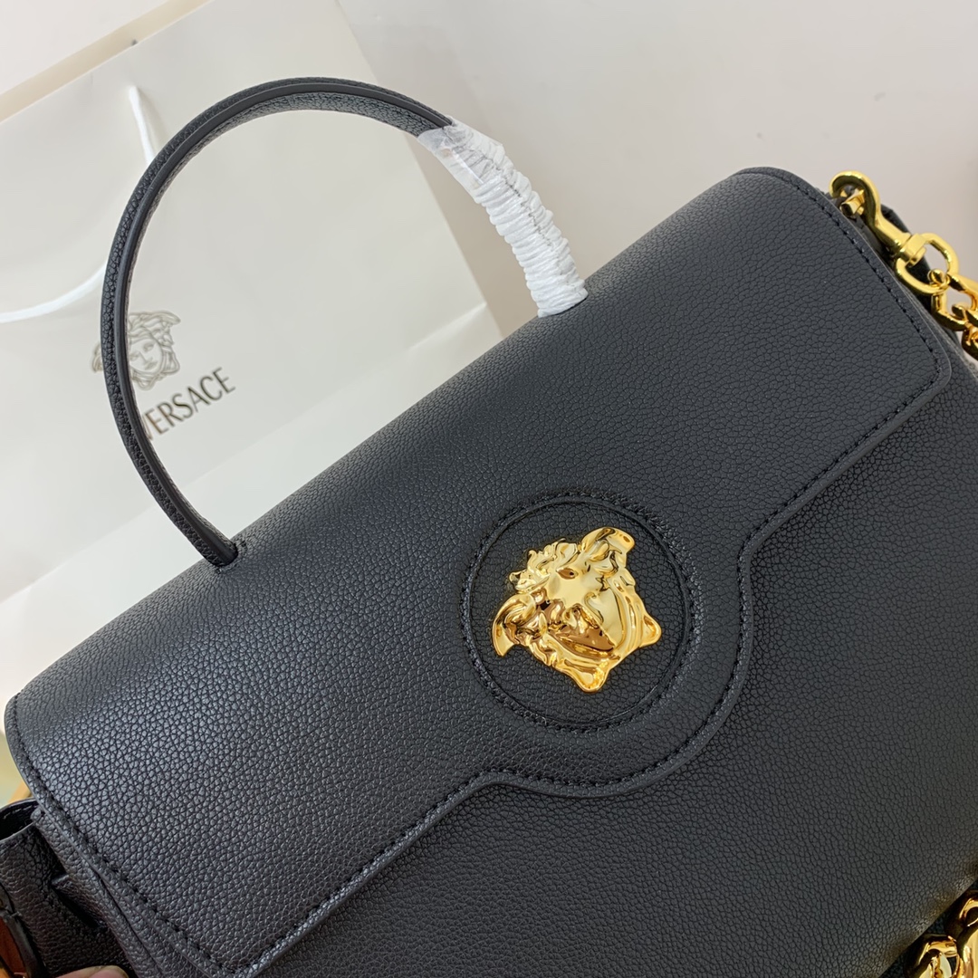 versace large la medusa handbag G01den metal black dbfi038 35 x 14 x 25 cm