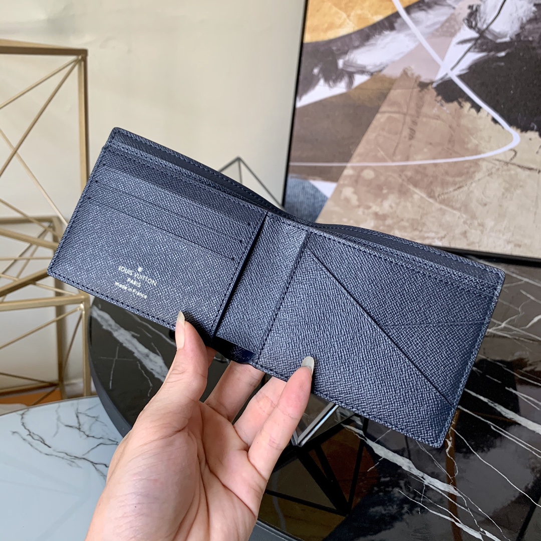 l0vis Vvtt0n multiple wallet damier graphite 3d canvas blue n60434 11.5 x 9 x 1.5 cm