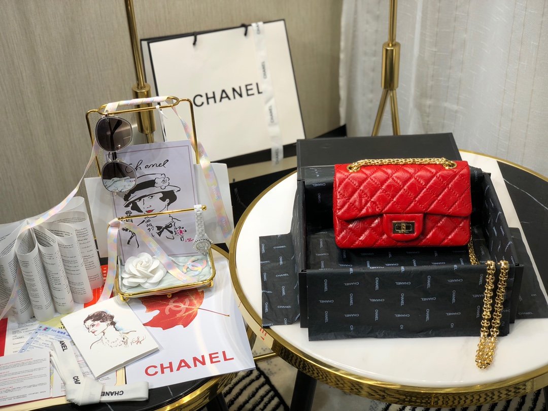 Ch**el mini 2.55 tasche red as0874 15,5 × 20 × 6 cm