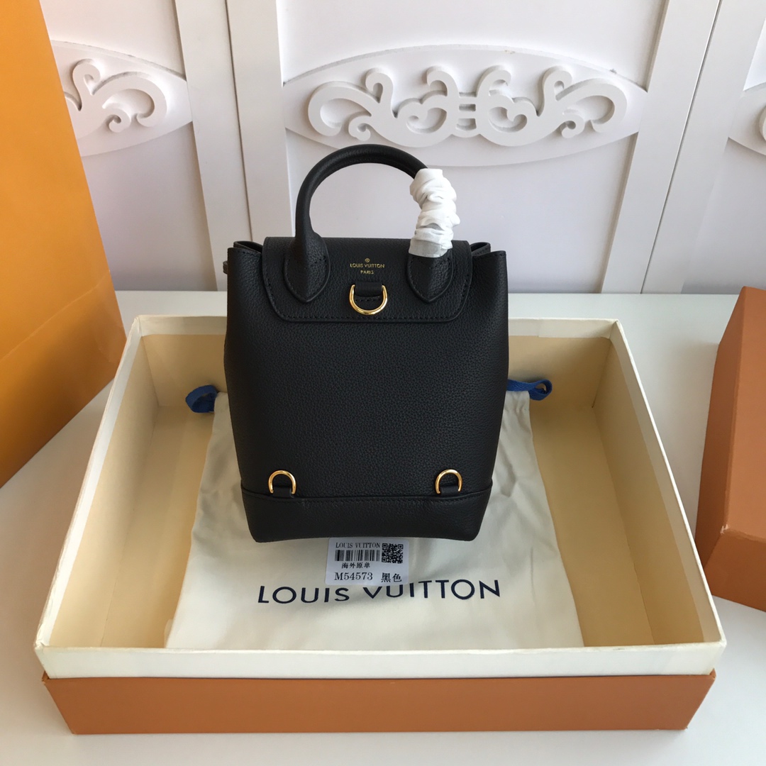 l0vis vvtt0n mini lockme backpack calfskin leather G01den metal black m54573 16 x 19.4 x 10 cm