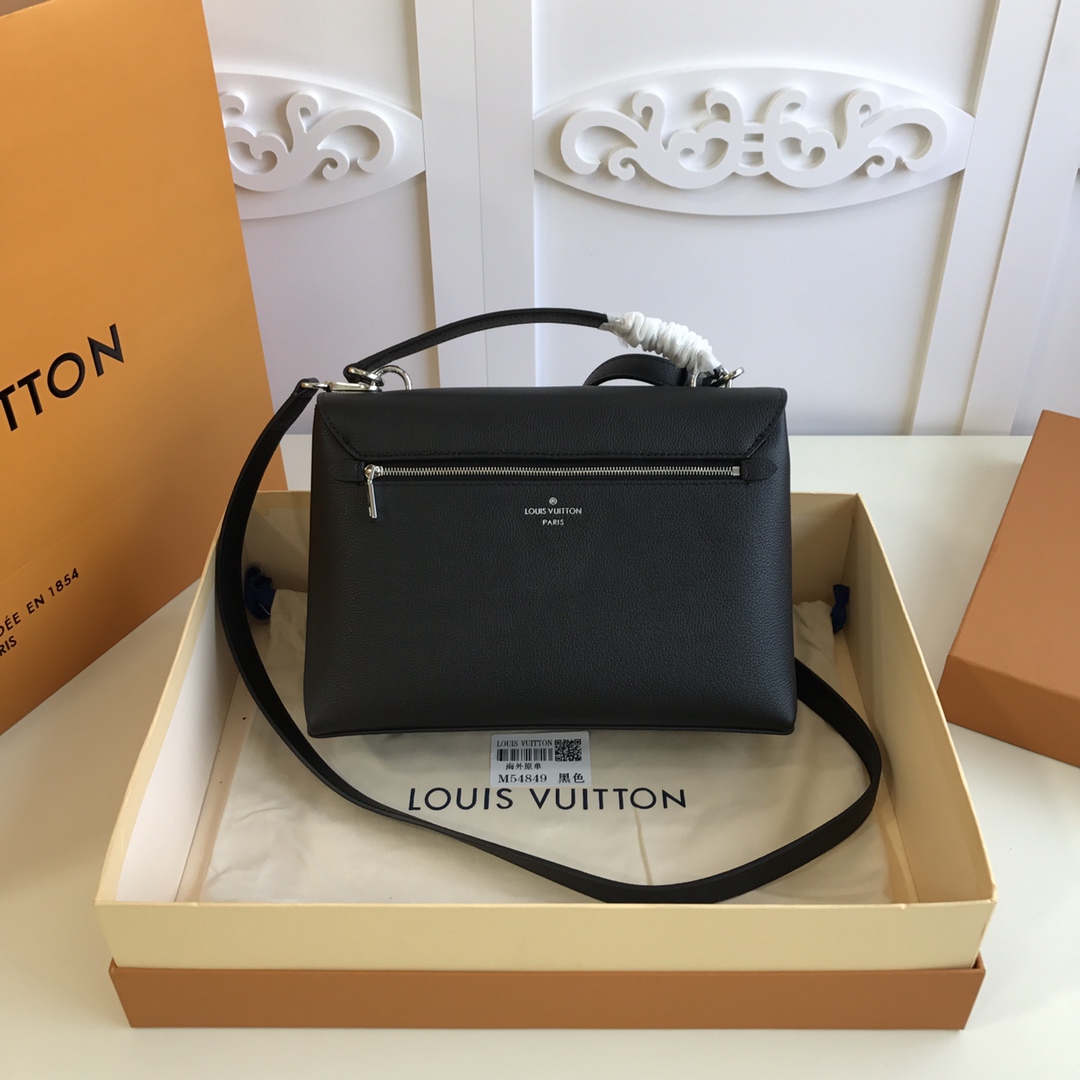 l0vis Vvtt0n mylockme satchel grained calfskin leather black m54849 28 x 20 x 11 cm