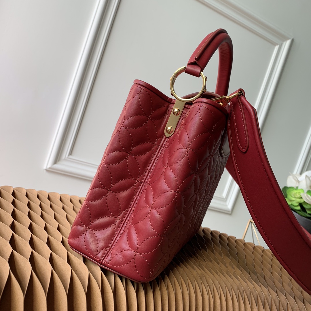 l0vis Vvtt0n capucines bb monogram flower burgundy m55366 27 x 18 x 9 cm