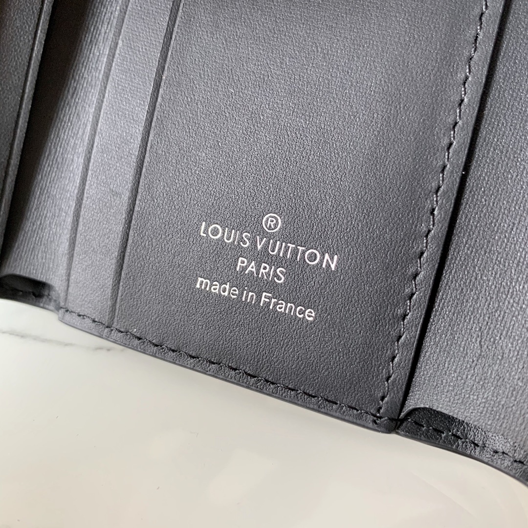 l0vis Vvtt0n iris xs wallet monogram perforations black m67498 9.8 x 7.8 x 1 cm
