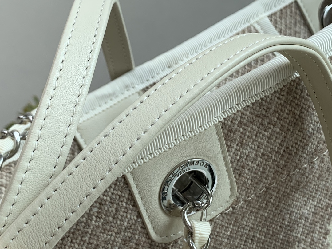 Ch**el deauville tote bag grey 34 cm