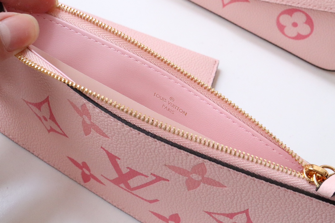l0vis Vvtt0n fÉlicie pochette monogram empreinte leather pink m69977 21 x 12 x 3 cm