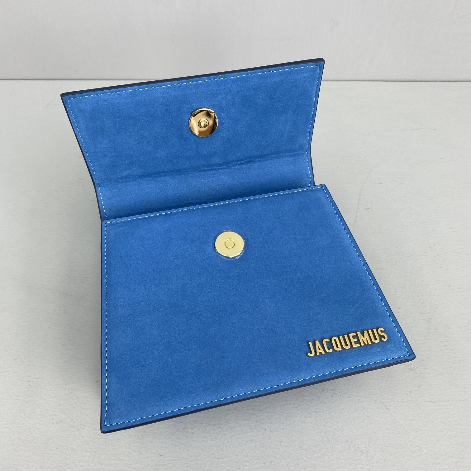 Ja*qvemvs small le chiquito leather blue 213ba02 18 x 15.5 x 8 cm