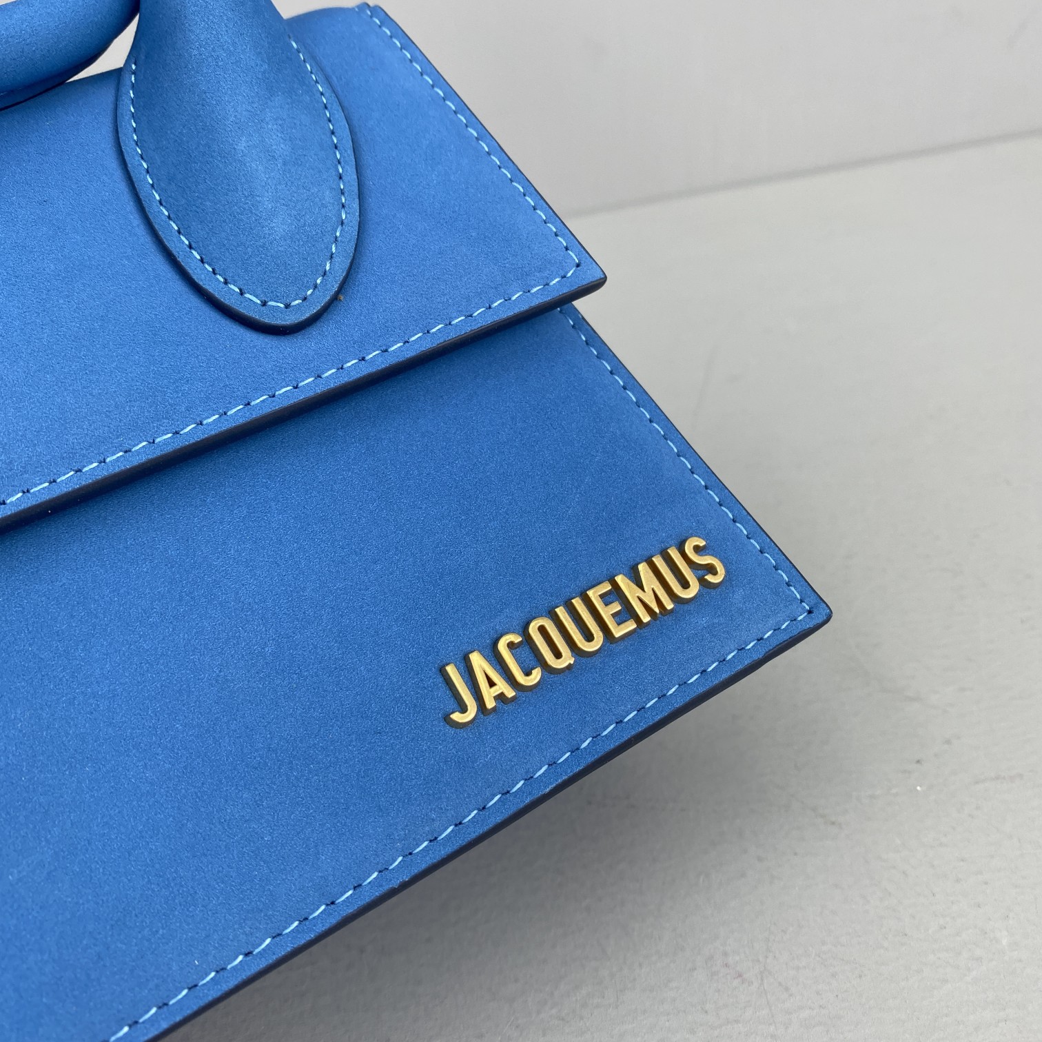 Ja*qvemvs small le chiquito leather blue 213ba02 18 x 15.5 x 8 cm