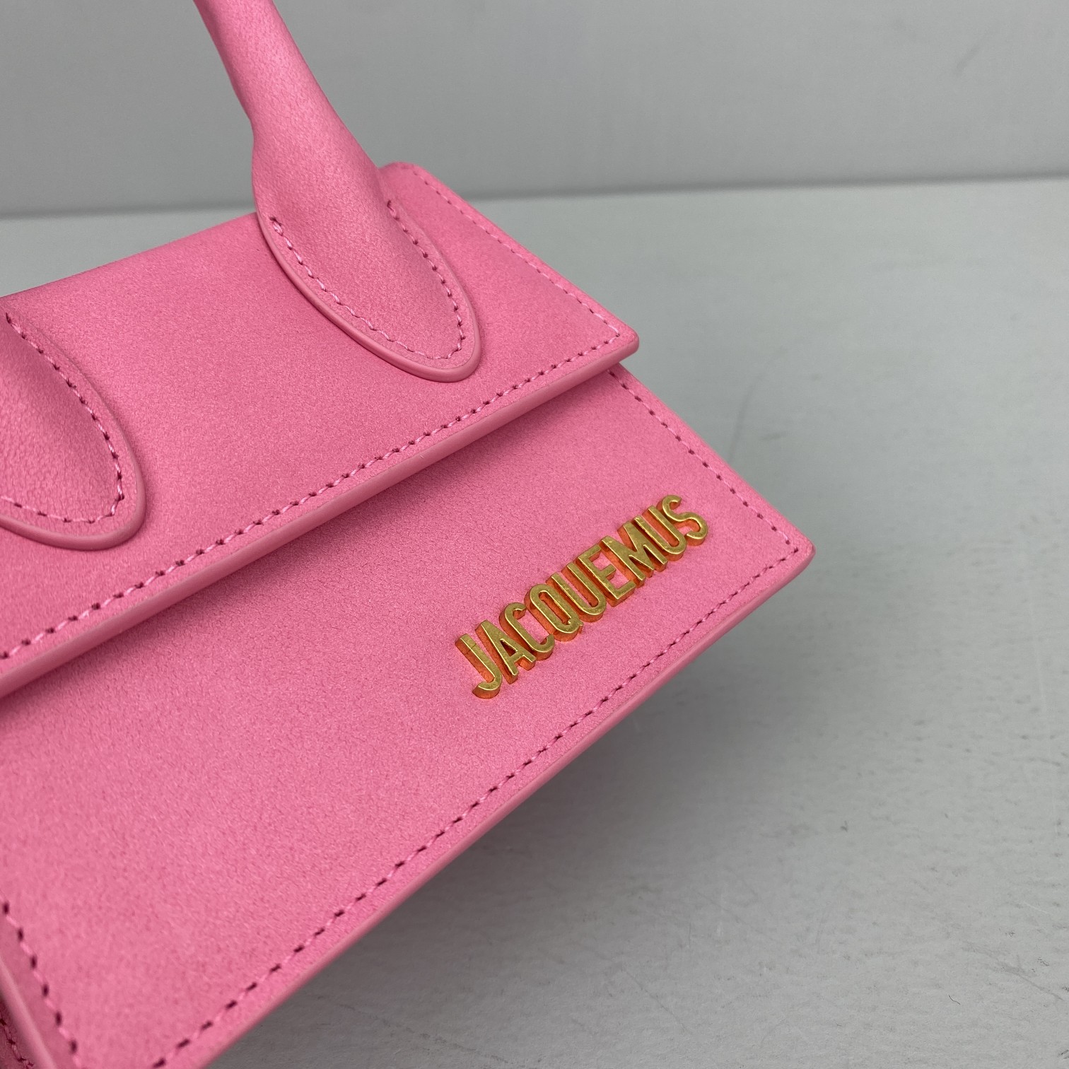 Ja*qvemvs le chiquito mini leather bag pink 213ba01 12 x 8 x 5 cm