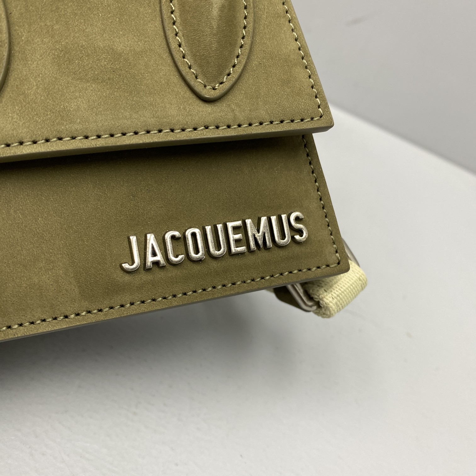 Ja*qvemvs le chiquito mini leather bag dark green 213ba01 12 x 8 x 5 cm