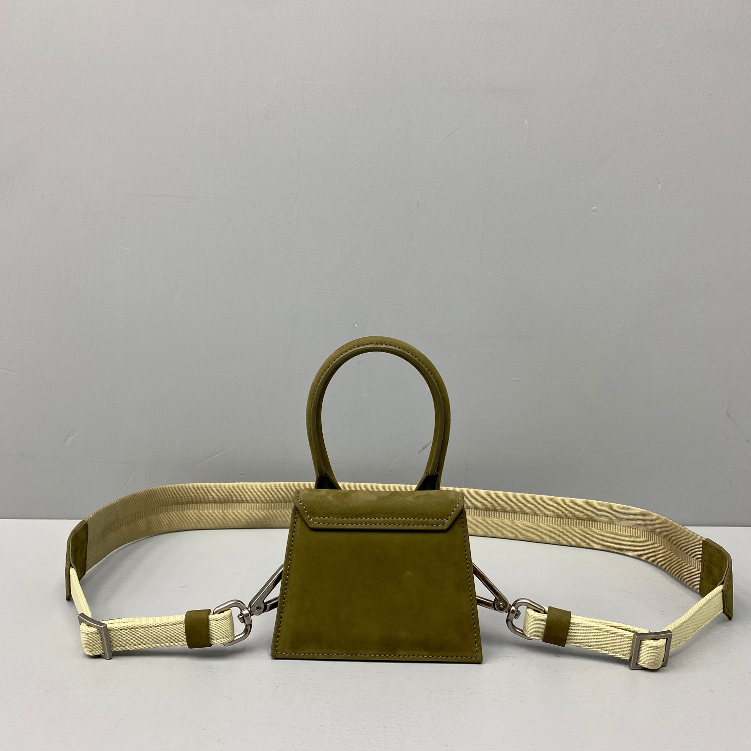 Ja*qvemvs le chiquito mini leather bag dark green 213ba01 12 x 8 x 5 cm