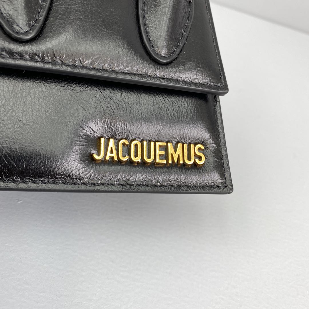 Ja*qvemvs le chiquito mini leather bag black 213ba01 12 x 8 x 5 cm
