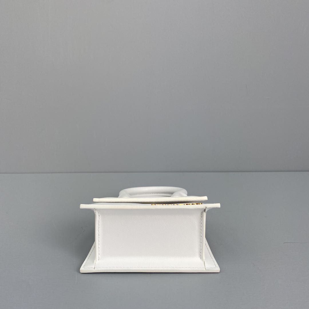 Ja*qvemvs le chiquito mini leather bag white 213ba01 12 x 8 x 5 cm