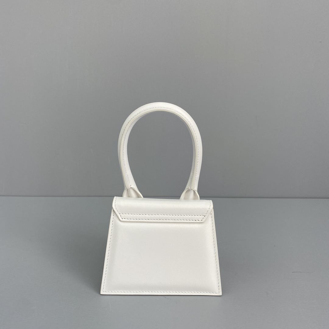 Ja*qvemvs le chiquito mini leather bag white 213ba01 12 x 8 x 5 cm