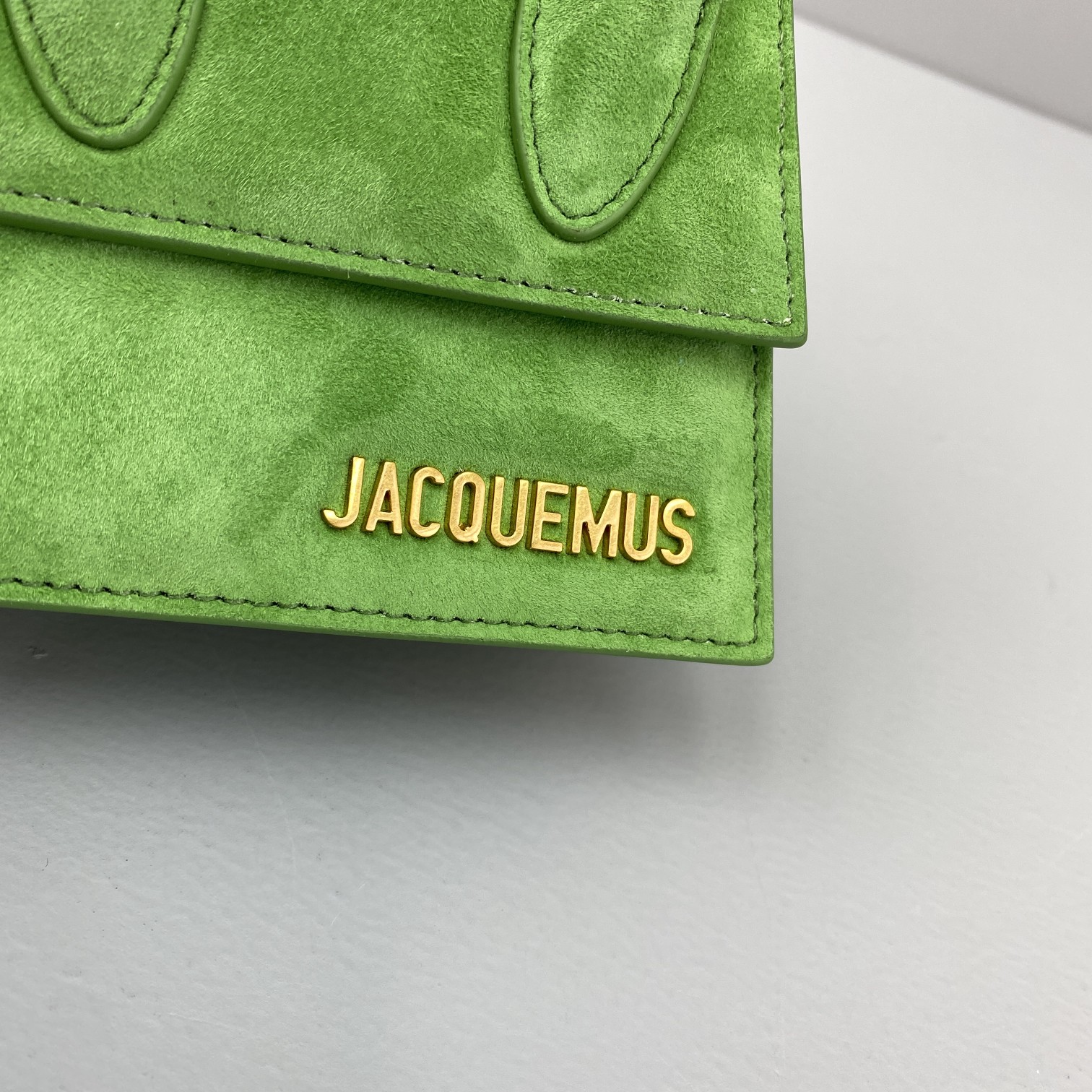 Ja*qvemvs le chiquito mini velvet bag green 213ba01 12 x 8 x 5 cm