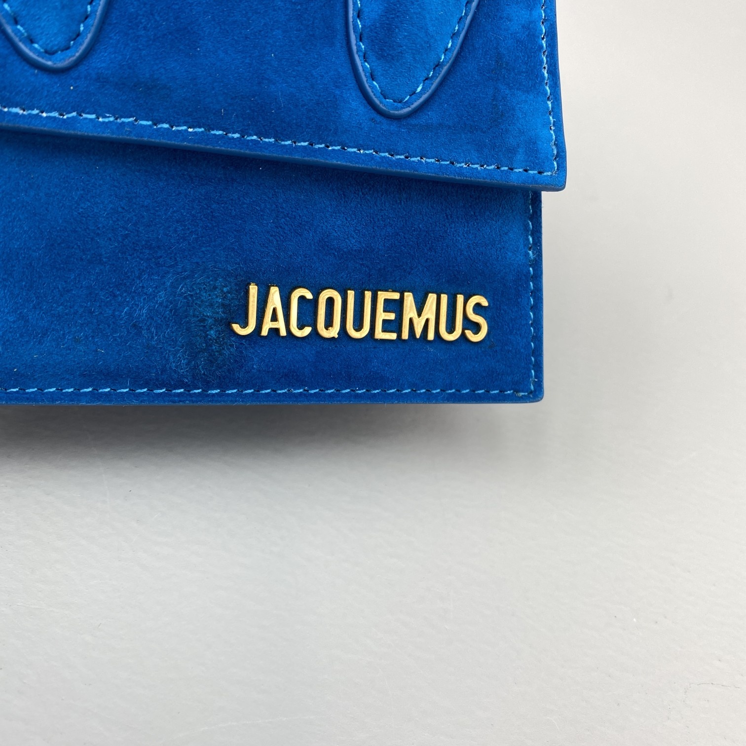 Ja*qvemvs le chiquito mini velvet bag blue 213ba01 12 x 8 x 5 cm
