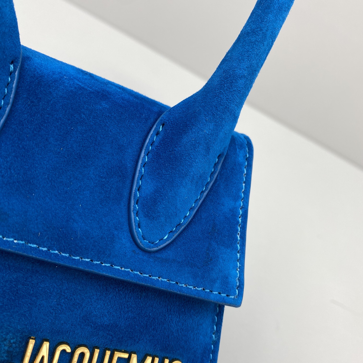 Ja*qvemvs le chiquito mini velvet bag blue 213ba01 12 x 8 x 5 cm