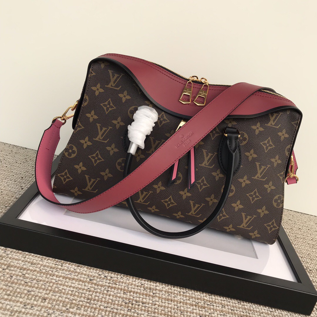 l0vis Vvtt0n tuileries tote bag monogram canvas burgundy m41456 35 x 24 x 13 cm