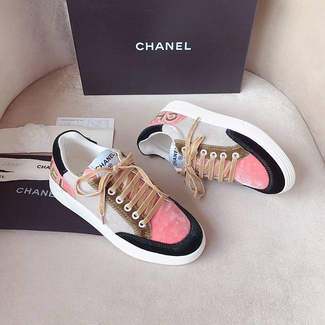 Ch**el velvet pink shoes