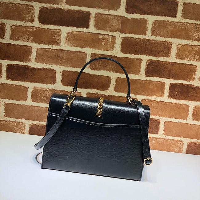 Gvc*1 sylvie 1969 small top handle bag black 602781 26 x 19 x 10.5 cm