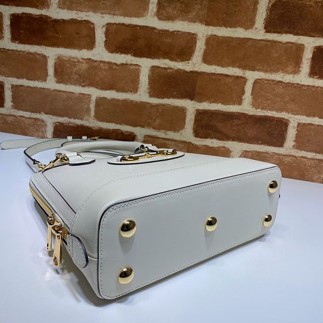 Gvc*1 horsebit 1955 small top handle white 621220 25 x 24 x 9 cm