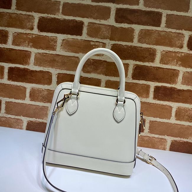 Gvc*1 horsebit 1955 small top handle white 621220 25 x 24 x 9 cm