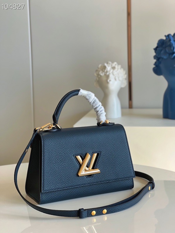 l0vis Vvtt0n twist one handle pm taurillon leather blue marine m58793 17 x 25 x 11 cm