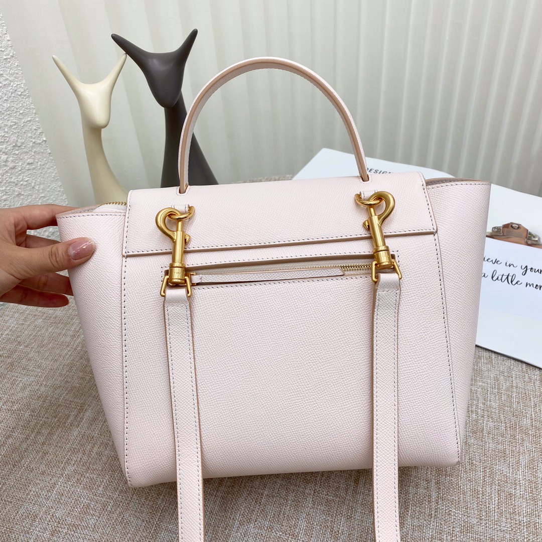 Ce1i*e micro belt bag grained leather light pink 189153 24 × 20 × 14 cm