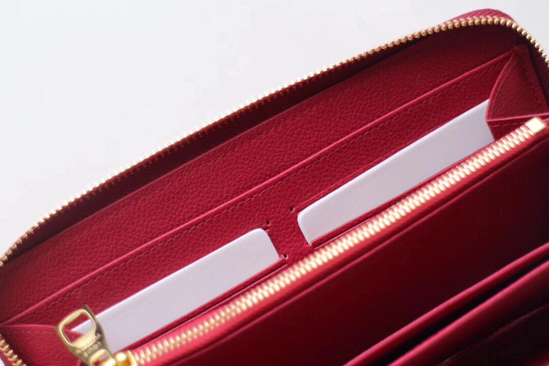 l0vis Vvtt0n zippy wallet monogram leather scarlet m63691 19.5 x 10 cm