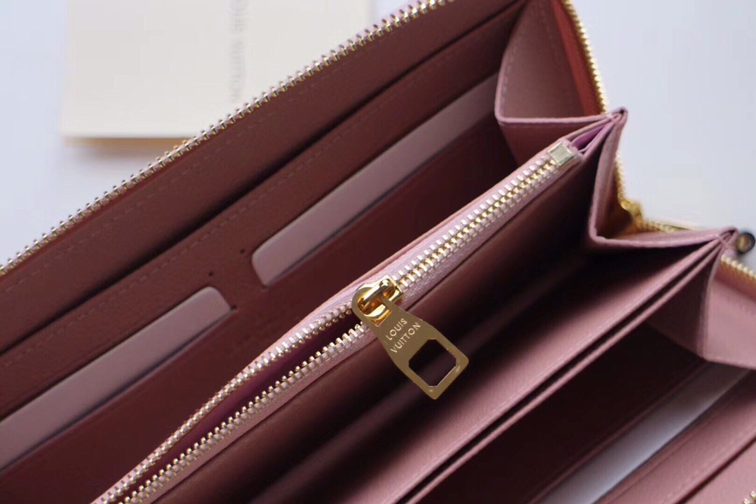 l0vis Vvtt0n zippy wallet monogram leather powder pink m64090 19.5 x 10 cm