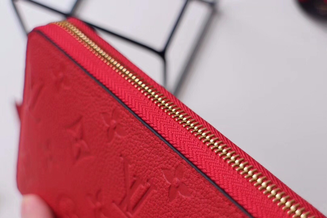 l0vis Vvtt0n zippy wallet monogram leather red m64090 19.5 x 10 cm