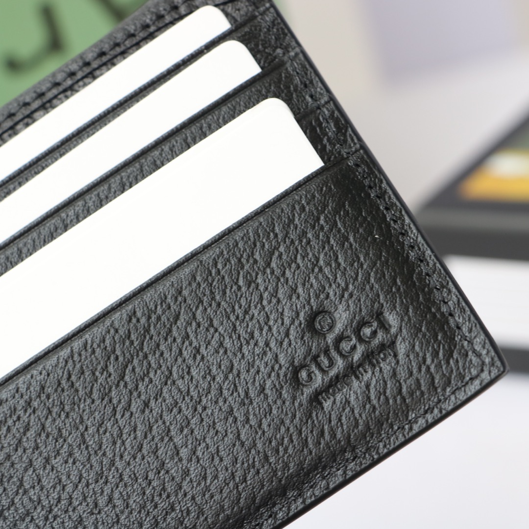Gvc*1 gg marmont leather wallet black 428725 11 x 9 cm