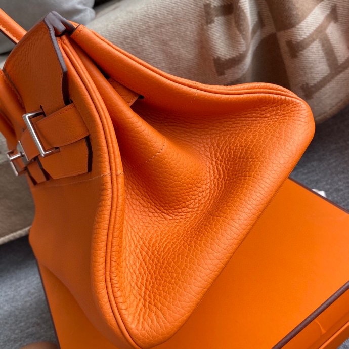 h**me5 cusT0m made shoulder birkin 42cm togo orange silver buckle