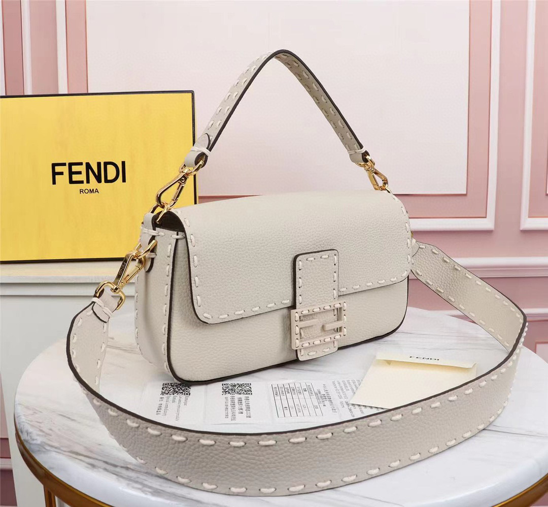 F**di new heavy metal staff white bag 28cm