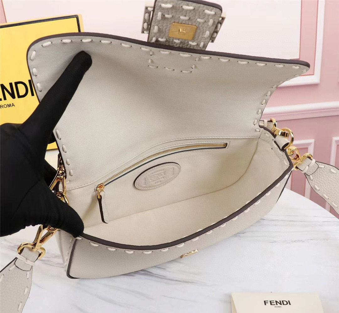 F**di new heavy metal staff white bag 28cm