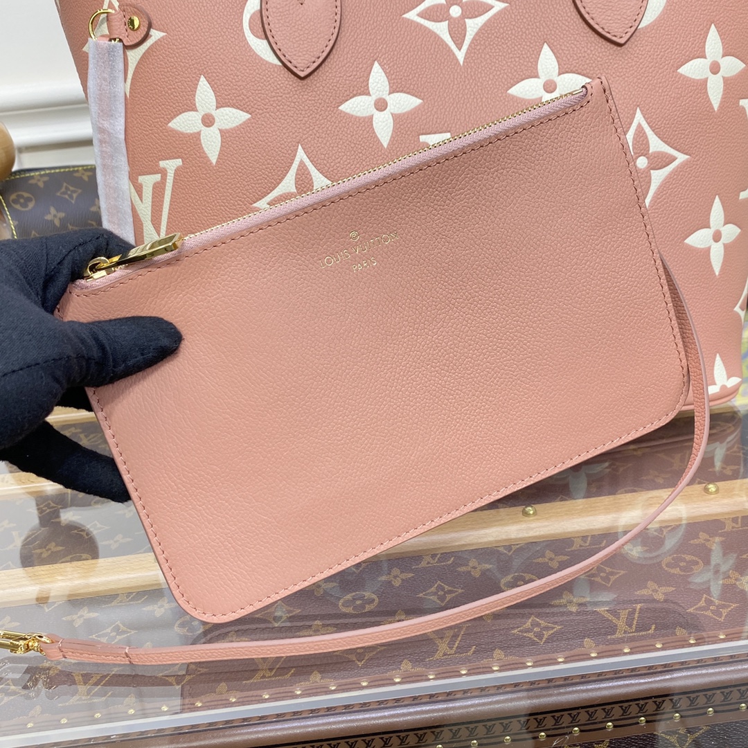 LV Neverfull MM Rose Trianon Leather M58907 - 31 x 28 x 14 cm