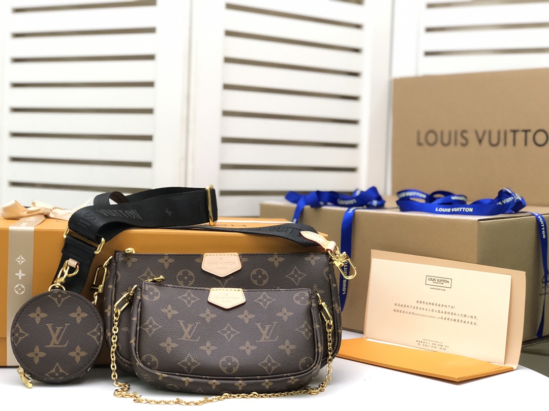 LV MULTI POCHETTE Monogram Canvas M44823 24x13×4.5 cm