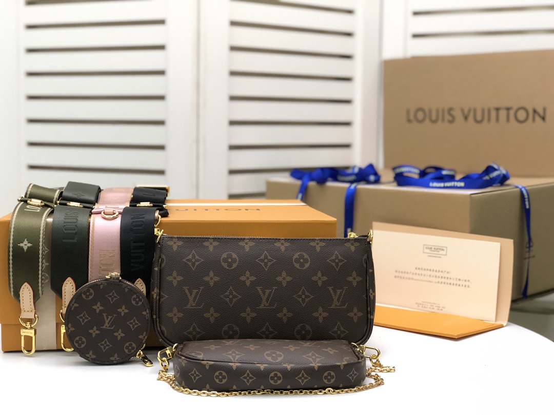 LV MULTI POCHETTE Monogram Canvas M44823 24x13×4.5 cm