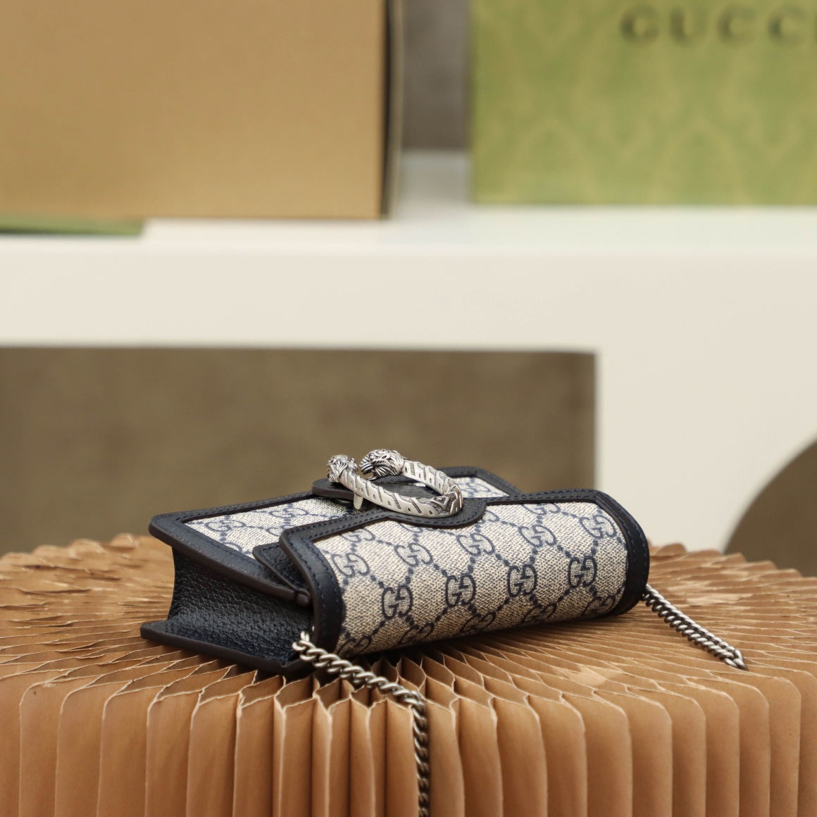 gvc*1 dionysus S*per mini leather bag beige ‎476432 - 16.5x10x4cm